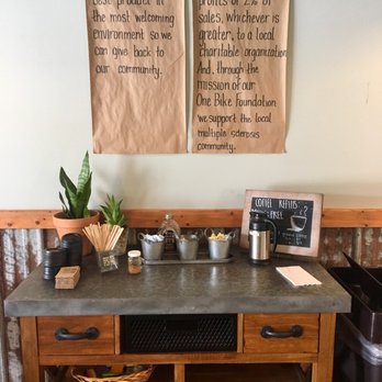 One Bike Coffee - a coffee station with two coffee bags on the wall - Coffee & Tea Near Me - Auburn, Alabama One Bike Coffee - a coffee station with two coffee bags on the wall - Coffee & Tea Near Me - Auburn, Alabama