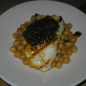 Terzo - Grilled Halibut with Garbanzo Beans & Romesco - Mediterranean Near Me - San Francisco, California Terzo - Grilled Halibut with Garbanzo Beans & Romesco - Mediterranean Near Me - San Francisco, California