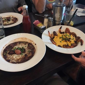 Brooklyn's Down South - Red Beans and Rice and Shrimp/Sausage with grits. - Southern Near Me - Buda, Texas Brooklyn's Down South - Red Beans and Rice and Shrimp/Sausage with grits. - Southern Near Me - Buda, Texas
