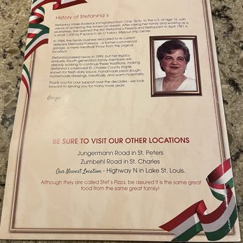 Stefanina's Pizzeria - Menu - Pizza Near Me - O'Fallon, Missouri