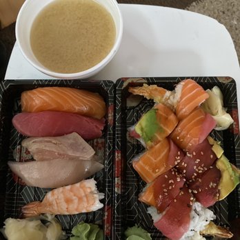 Sushi N Pop - Sushi lunch combination $16.50 ( DoorDash price) mixed nigiri, miso, superstar roll - Sushi Bars Near Me - Fresno, California Sushi N Pop - Sushi lunch combination $16.50 ( DoorDash price) mixed nigiri, miso, superstar roll - Sushi Bars Near Me - Fresno, California