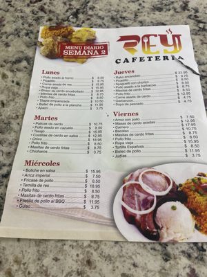 Menu photo 2 Rey Cafeteria Hialeah, FL Menu photo 2 Rey Cafeteria Hialeah, FL