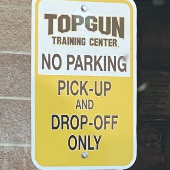 Top Gun Training Center - Parking sign for drop off and pick up. - Gymnastics Near Me - Avon, Ohio Top Gun Training Center - Parking sign for drop off and pick up. - Gymnastics Near Me - Avon, Ohio