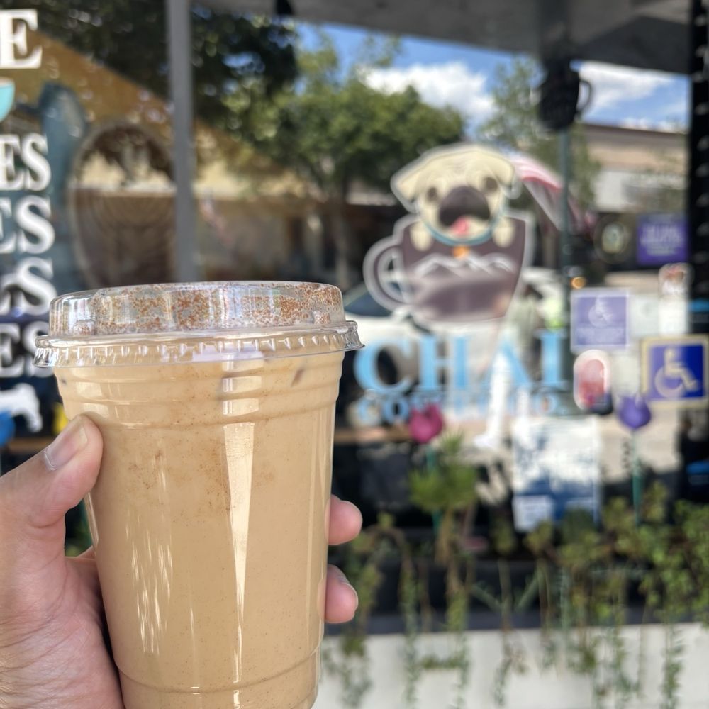 Chai Coffee Co - Iced decaf Fawn (cinnamon/honey) latte - Coffee & Tea Near Me - Yucaipa, California Chai Coffee Co - Iced decaf Fawn (cinnamon/honey) latte - Coffee & Tea Near Me - Yucaipa, California