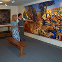 Community Fine Arts Center - Paintings about the history of Rock Springs help tell the story, both good and bad.