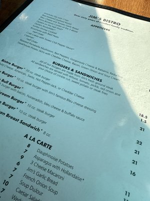 Menu photo 1 Jim's Bistro Peoria Heights, IL Menu photo 1 Jim's Bistro Peoria Heights, IL