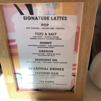 Never Coffee - Signature menu - Coffee & Tea Near Me - Portland, Oregon