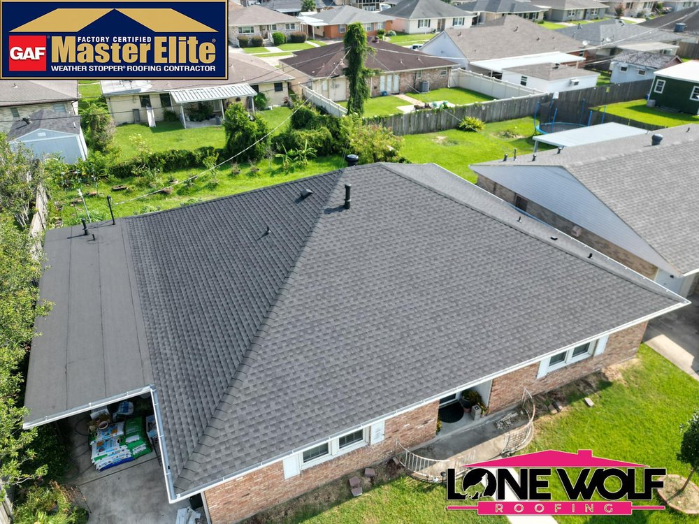 Slide of Lone Wolf Roofing