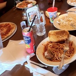 Spaghetti/ pepperoni pizza/ chicken piccata + Spaghetti/ pepperoni pizza/ chicken piccata +