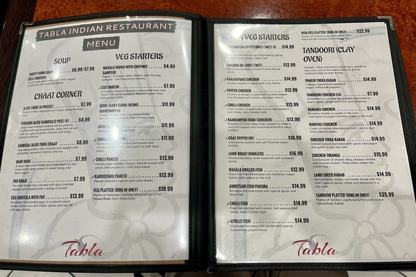 Menu photo 8 Tabla Indian Restaurant San Mateo, CA Menu photo 8 Tabla Indian Restaurant San Mateo, CA