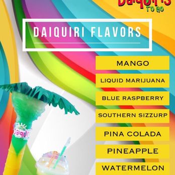 Tropical Daiquiris - the menu for daiquiri flavors - Juice Bars & Smoothies Near Me - Houston, Texas Tropical Daiquiris - the menu for daiquiri flavors - Juice Bars & Smoothies Near Me - Houston, Texas