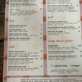 Krill - Dinner menu - Asian Fusion Near Me - Durham, North Carolina