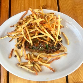 Mongers Market + Kitchen - Steak and garlic Parmesan frites - Seafood Near Me - Austin, Texas Mongers Market + Kitchen - Steak and garlic Parmesan frites - Seafood Near Me - Austin, Texas