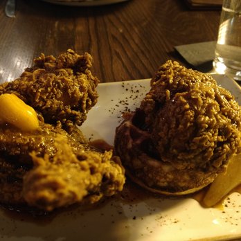 Handsome Hog - Chicken and Waffles minus the one that fell on the kitchen floor - Southern Near Me - St Paul, Minnesota