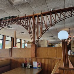 The Junction Eating Place - Model train elevated track.