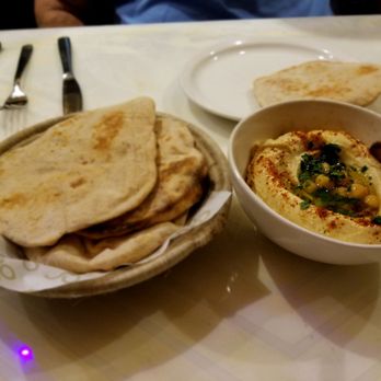 Mamnoon - Hummus with pita. - Lebanese Near Me - Seattle, Washington Mamnoon - Hummus with pita. - Lebanese Near Me - Seattle, Washington
