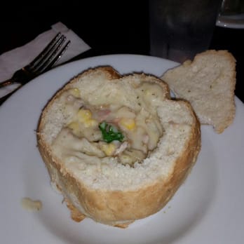 Eggs 'n Things - Our delish corn chowdah in a bread bowl - Breakfast & Brunch Near Me - Honolulu, Hawaii