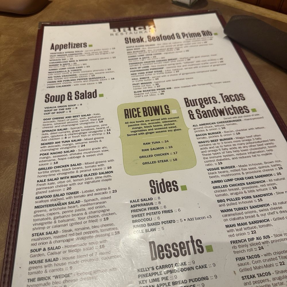 Brick Restaurant - Nice menu options - New American Near Me - Jacksonville, Florida Brick Restaurant - Nice menu options - New American Near Me - Jacksonville, Florida