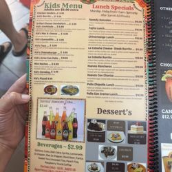 La cabana - Menu