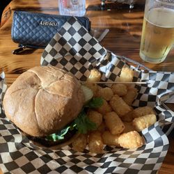 Double D's On The Rocks - Bacon cheeseburger with tots