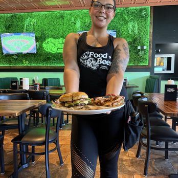 Food + Beer - Catlin our great server, look at that smile! - Sports Bars Near Me - Tampa, Florida