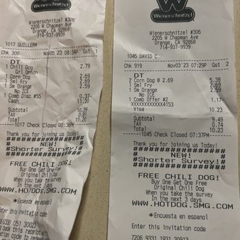 Wienerschnitzel - Should be a 10cent difference not a dollar! - Fast Food Near Me - Orange, California Wienerschnitzel - Should be a 10cent difference not a dollar! - Fast Food Near Me - Orange, California