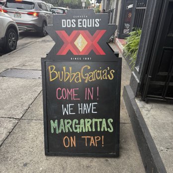 Bubba Garcia’s - Signage, margaritas on tap! - Mexican Near Me - Savannah, Georgia