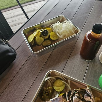Tender Smokehouse - Aubrey - Extra pickles and onions. The pickles are delicious! - Barbeque Near Me - Aubrey, Texas Tender Smokehouse - Aubrey - Extra pickles and onions. The pickles are delicious! - Barbeque Near Me - Aubrey, Texas