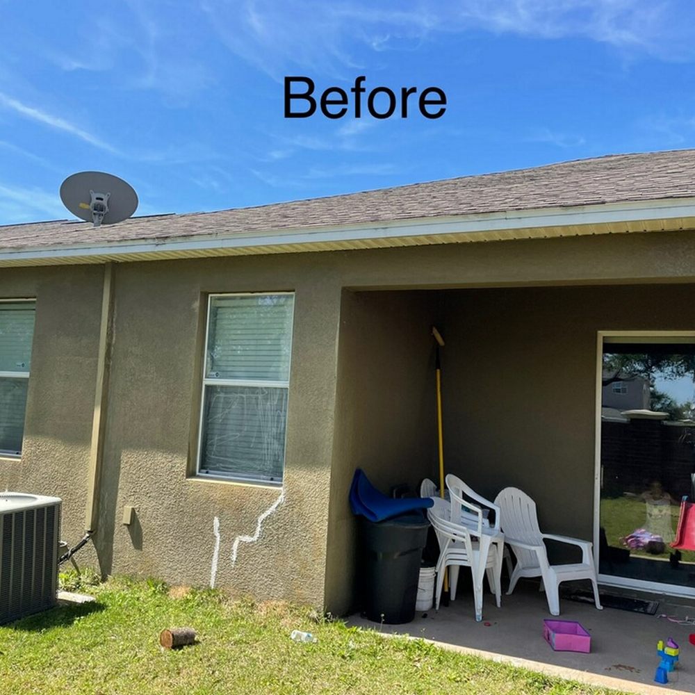 Hines and Shine Power Washing - Mold/mildew on the white part of the gutter area. - Pressure Washers Near Me