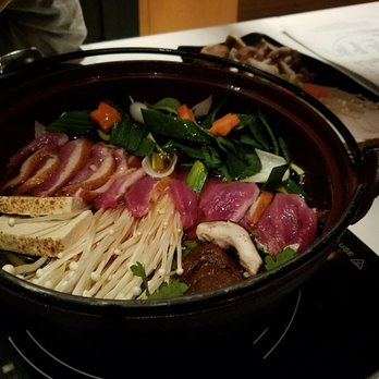 Nabe - Kamonanban ($25 for regular size): duck breast, leeks and soba in dashi broth - Hot Pot Near Me - San Francisco, California Nabe - Kamonanban ($25 for regular size): duck breast, leeks and soba in dashi broth - Hot Pot Near Me - San Francisco, California