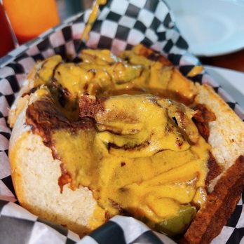 Hogtown Vegan - a hot dog with cheese and pickles - Vegan Near Me - Toronto, Ontario Hogtown Vegan - a hot dog with cheese and pickles - Vegan Near Me - Toronto, Ontario