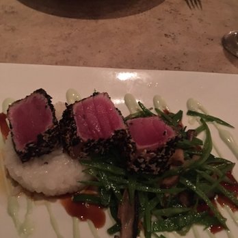 Bistro Seven Three - Tuna was nicely cooked but a little too much sesame seeding - New American Near Me - Bernardsville, New Jersey Bistro Seven Three - Tuna was nicely cooked but a little too much sesame seeding - New American Near Me - Bernardsville, New Jersey