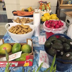 Saint Francis Hospital and Medical Center - Farmer's market in the lobby during summertime