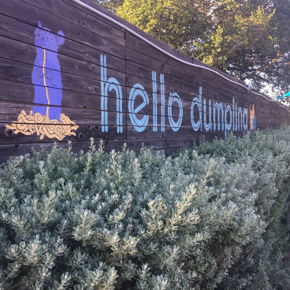 Hello Dumpling - Beautiful sign to greet you and let you know you have Arrived at the right spot! - Noodles Near Me - Dallas, Texas