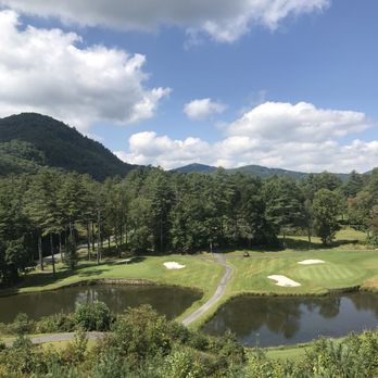 Sapphire Mountain Brewing Company - Golf course view from balcony. - Brewpubs Near Me - Sapphire, North Carolina Sapphire Mountain Brewing Company - Golf course view from balcony. - Brewpubs Near Me - Sapphire, North Carolina