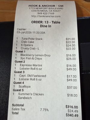 Menu photo 1 Hook & Anchor Costa Mesa, CA Menu photo 1 Hook & Anchor Costa Mesa, CA