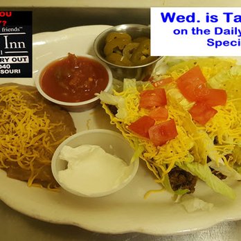 Westside Inn - Taco Day every Wed. Get grab 2 hard or soft shells for just $6 - Pubs Near Me - Moberly, Missouri Westside Inn - Taco Day every Wed. Get grab 2 hard or soft shells for just $6 - Pubs Near Me - Moberly, Missouri