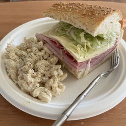 Munno's Italian Deli - This is half an Italian Combo with their Macaroni Salad(pepper is me)