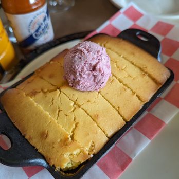 Crawdaddy’s Creole Kitchen - Skillet Cornbread with Blueberry Butter - Cajun/Creole Near Me - Pleasantville, New York Crawdaddy’s Creole Kitchen - Skillet Cornbread with Blueberry Butter - Cajun/Creole Near Me - Pleasantville, New York