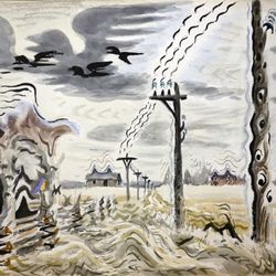 Burchfield Penney Art Center - Charles Burchfield; Telegraph Music; 1949; watercolor and ink on paper