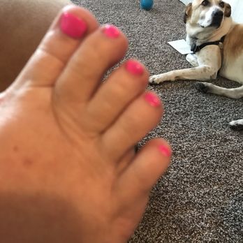 Omg Nails - Perfect pedi in bright pink gel- don't recall the color - Nail Salons Near Me - Salem, Oregon Omg Nails - Perfect pedi in bright pink gel- don't recall the color - Nail Salons Near Me - Salem, Oregon