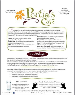 Menu photo 8 Portia's Cafe Columbus, OH Menu photo 8 Portia's Cafe Columbus, OH