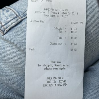 Valero - Receipt after machine not working - Gas Stations Near Me - Newark, California Valero - Receipt after machine not working - Gas Stations Near Me - Newark, California