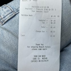 Valero - Receipt after machine not working