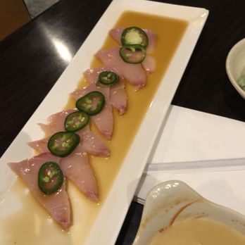 Zono Sushi - Hamachi jalapeño (Hamachi= yellowtail tuna) - Sushi Bars Near Me - Burbank, California Zono Sushi - Hamachi jalapeño (Hamachi= yellowtail tuna) - Sushi Bars Near Me - Burbank, California