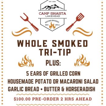 Camp Shasta - Menu for takeout family meal for 5! - Breakfast & Brunch Near Me - Lakehead, California