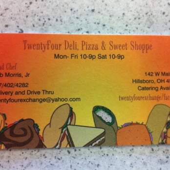24 Deli & Pizza - Business card 3/2015. - Delis Near Me - Hillsboro, Ohio 24 Deli & Pizza - Business card 3/2015. - Delis Near Me - Hillsboro, Ohio