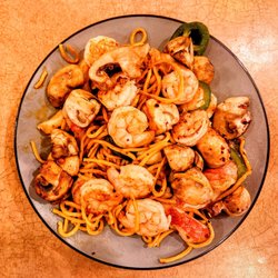 Hibachi Buffet & Grill - Customize your dish ..you can select the ingredients and they prepare it for you.