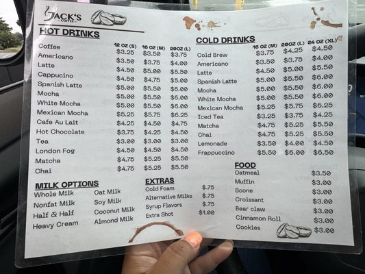 Menu photo 1 Jack's Coffee Salinas, CA Menu photo 1 Jack's Coffee Salinas, CA