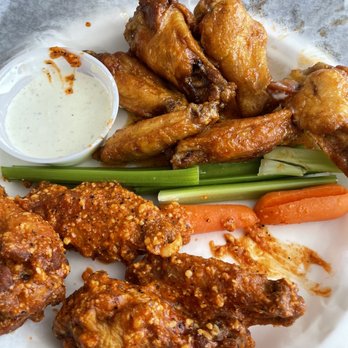 Lendy's Cafe - Honey/ old bay wings and the spicy garlic Parm wings.... So good! - Chicken Wings Near Me - Virginia Beach, Virginia